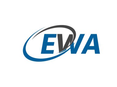 EWA yaratıcı logo tasarımı vektör çizimi