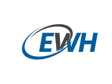 EWH yaratıcı logo tasarımı vektör çizimi