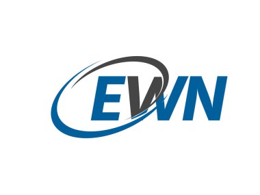 EWN yaratıcı logo tasarımı vektör çizimi