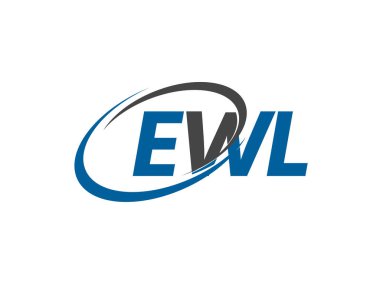 EWL yaratıcı logo tasarımı vektör çizimi