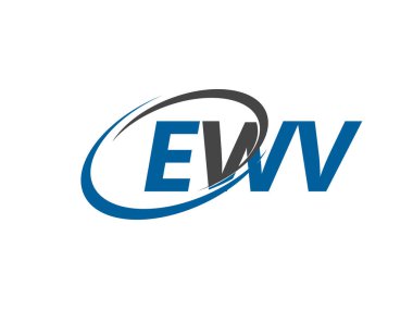 EWV yaratıcı logo tasarımı vektör çizimi