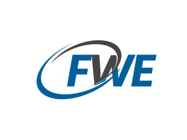FWE yaratıcı logo tasarımı vektör çizimi