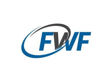 FWF yaratıcı logo tasarımı vektör çizimi