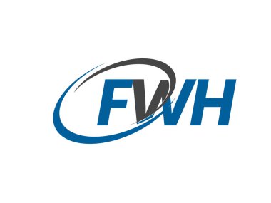 FWH yaratıcı logo tasarımı vektör çizimi