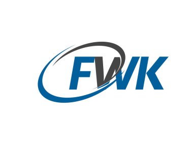 FWK yaratıcı logo tasarımı vektör çizimi