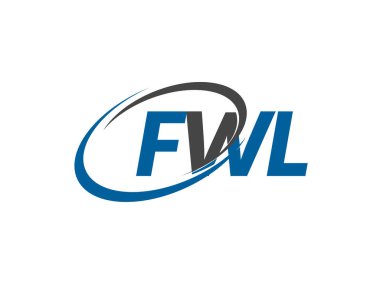 FWL yaratıcı logo tasarımı vektör çizimi