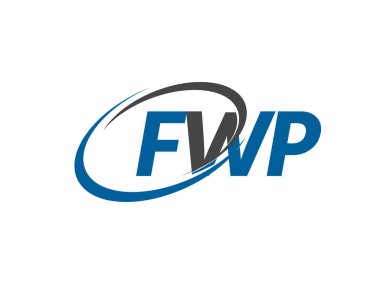 FWP yaratıcı logo tasarımı vektör çizimi