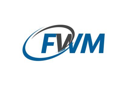 FWM yaratıcı logo tasarımı vektör çizimi