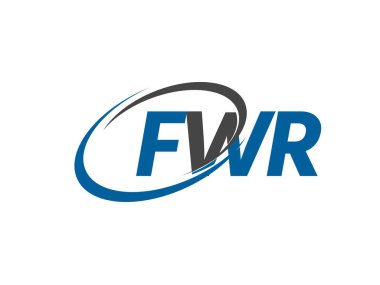 FWR yaratıcı logo tasarımı vektör çizimi