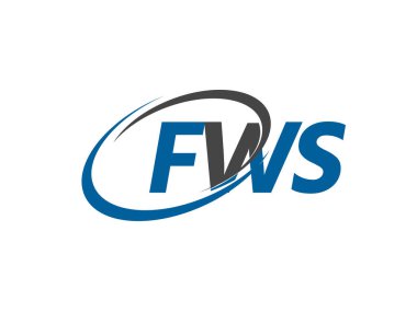 FWS yaratıcı logo tasarımı vektör çizimi