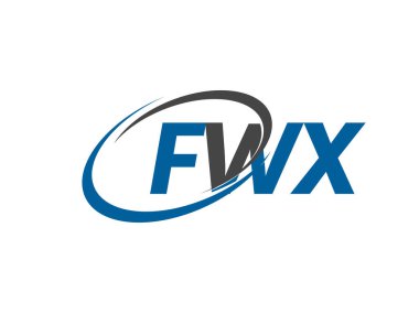 FWX yaratıcı logo tasarımı vektör çizimi