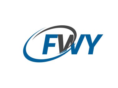 FWY yaratıcı logo tasarımı vektör çizimi