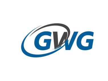 GWG yaratıcı logo tasarımı vektör çizimi