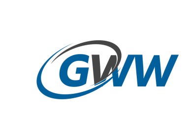 GWW yaratıcı logo tasarımı vektör çizimi