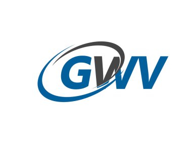 GWV yaratıcı logo tasarımı vektör çizimi