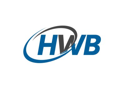HWC yaratıcı logo tasarımı vektör çizimi