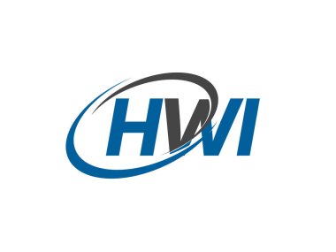 HWI yaratıcı logo tasarımı vektör çizimi
