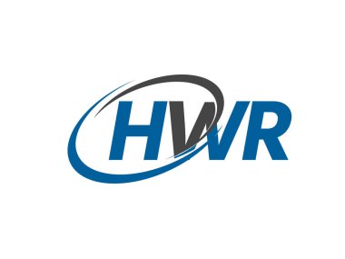 HWR yaratıcı logo tasarımı vektör çizimi