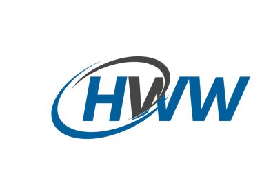 HWW yaratıcı logo tasarımı vektör çizimi