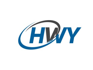 HWY yaratıcı logo tasarımı vektör çizimi