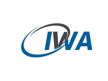 IWA yaratıcı logo tasarımı vektör çizimi