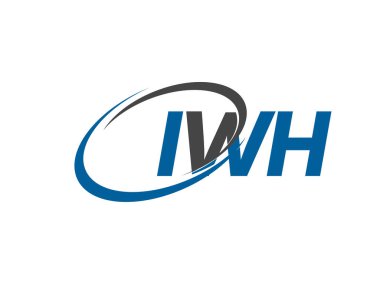 IWH yaratıcı logo tasarımı vektör çizimi