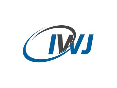 IWJ yaratıcı logo tasarımı vektör çizimi