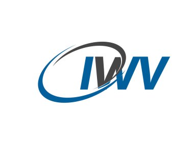 IWV yaratıcı logo tasarımı vektör çizimi