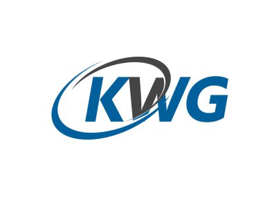 KWG yaratıcı logo tasarımı vektör çizimi