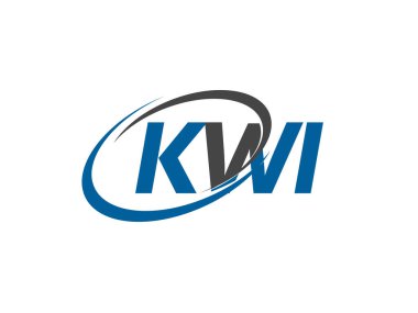 KWI yaratıcı logo tasarımı vektör çizimi