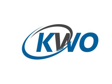KWO yaratıcı logo tasarımı vektör çizimi
