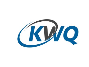 KWQ yaratıcı logo tasarımı vektör çizimi