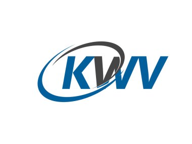 KWV yaratıcı logo tasarımı vektör çizimi