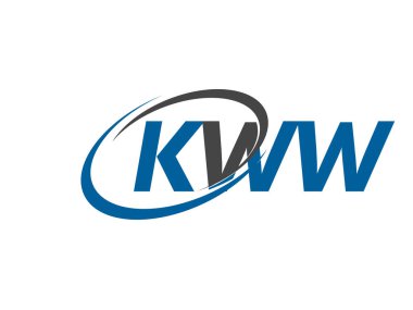 KWW yaratıcı logo tasarımı vektör çizimi
