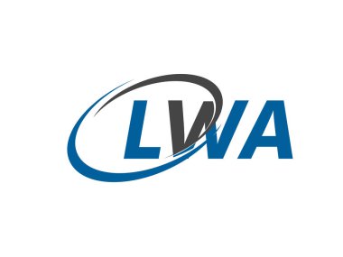 LWA yaratıcı logo tasarımı vektör çizimi
