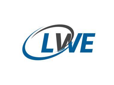 LWE yaratıcı logo tasarımı vektör çizimi