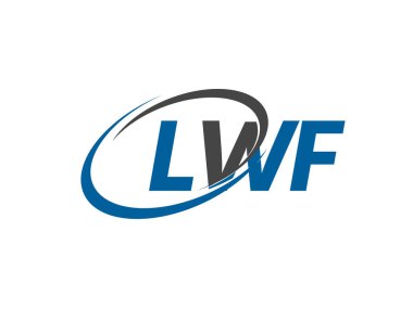 LWF yaratıcı logo tasarımı vektör çizimi