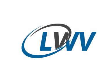 LWV yaratıcı logo tasarımı vektör çizimi