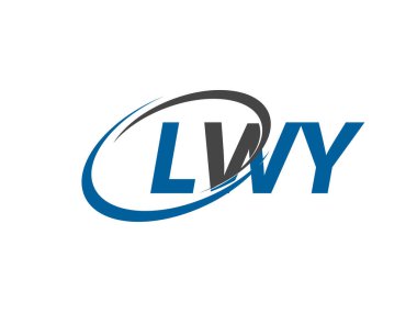 LWY yaratıcı logo tasarımı vektör çizimi