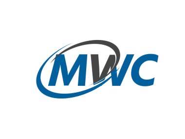 MWC yaratıcı logo tasarımı vektör çizimi