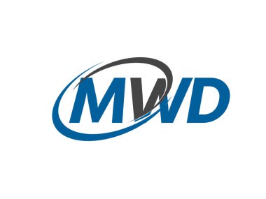 MWD yaratıcı logo tasarımı vektör çizimi