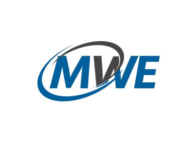 MWE yaratıcı logo tasarımı vektör çizimi