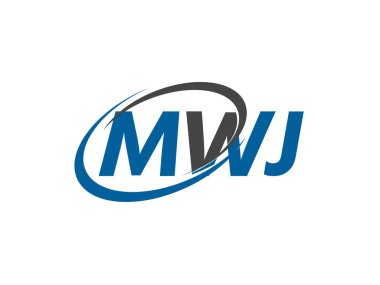 MWJ yaratıcı logo tasarımı vektör çizimi