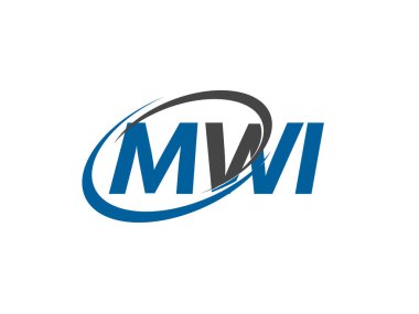 MWI yaratıcı logo tasarımı vektör çizimi