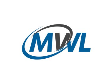 MWL yaratıcı logo tasarımı vektör çizimi