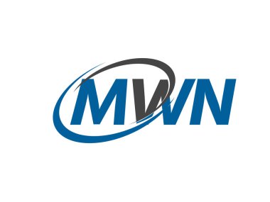 MWN yaratıcı logo tasarımı vektör çizimi