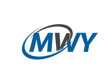 MWY yaratıcı logo tasarımı vektör çizimi