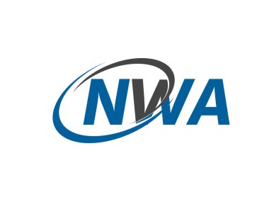 NWA yaratıcı logo tasarımı vektör çizimi