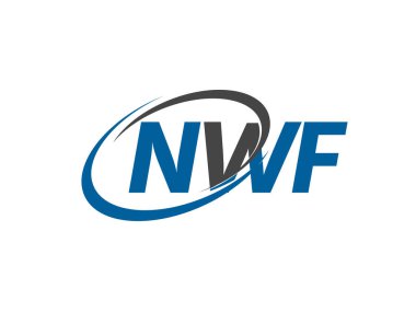NWF yaratıcı logo tasarımı vektör çizimi