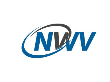NWV yaratıcı logo tasarımı vektör çizimi